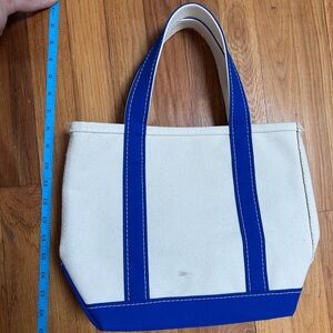Blue and White Canvas Tote Bag